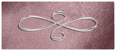 DNSEMP-L-601-SL-SH-OR Silver Scroll Shimmer Orchid